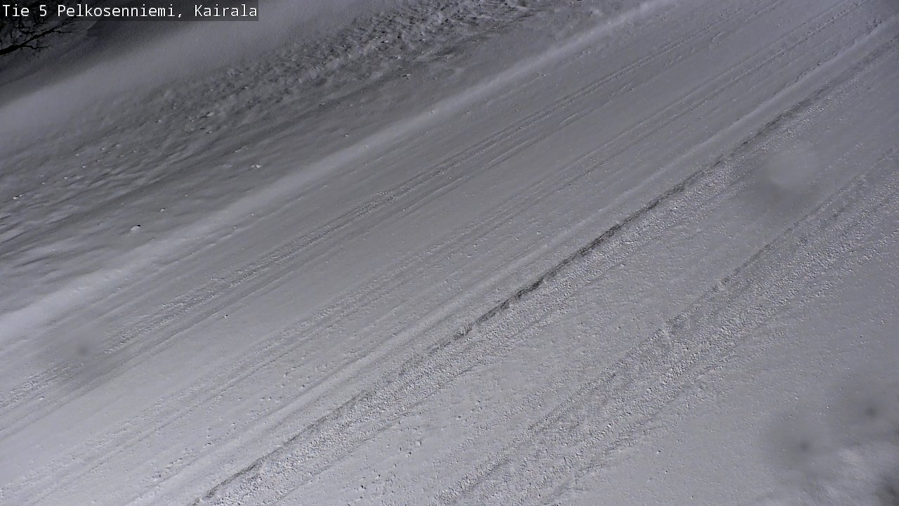 Weather Camera Image Road 5 Pelkosenniemi, Kairala, Pelkosenniemi, Lappi