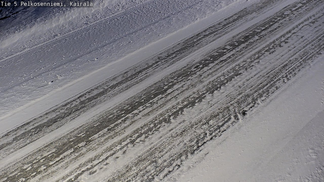 Weather Camera Image Road 5 Pelkosenniemi, Kairala, Pelkosenniemi, Lappi