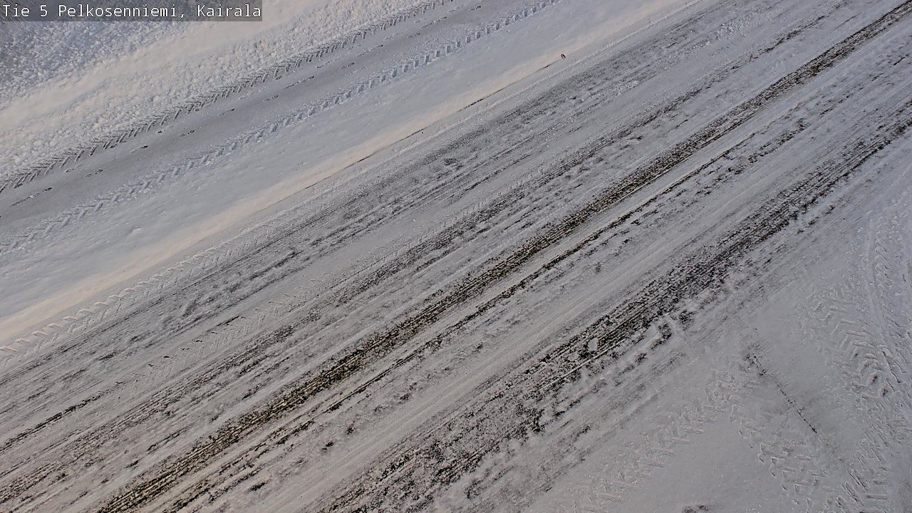 Weather Camera Image Väg 5 Pelkosenniemi, Kairala, Pelkosenniemi, Lappi