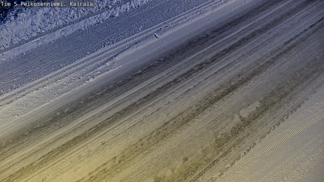 Weather Camera Image Road 5 Pelkosenniemi, Kairala, Pelkosenniemi, Lappi