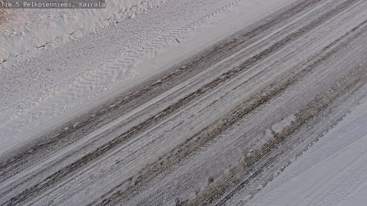 Weather Camera Image Road 5 Pelkosenniemi, Kairala, Pelkosenniemi, Lappi