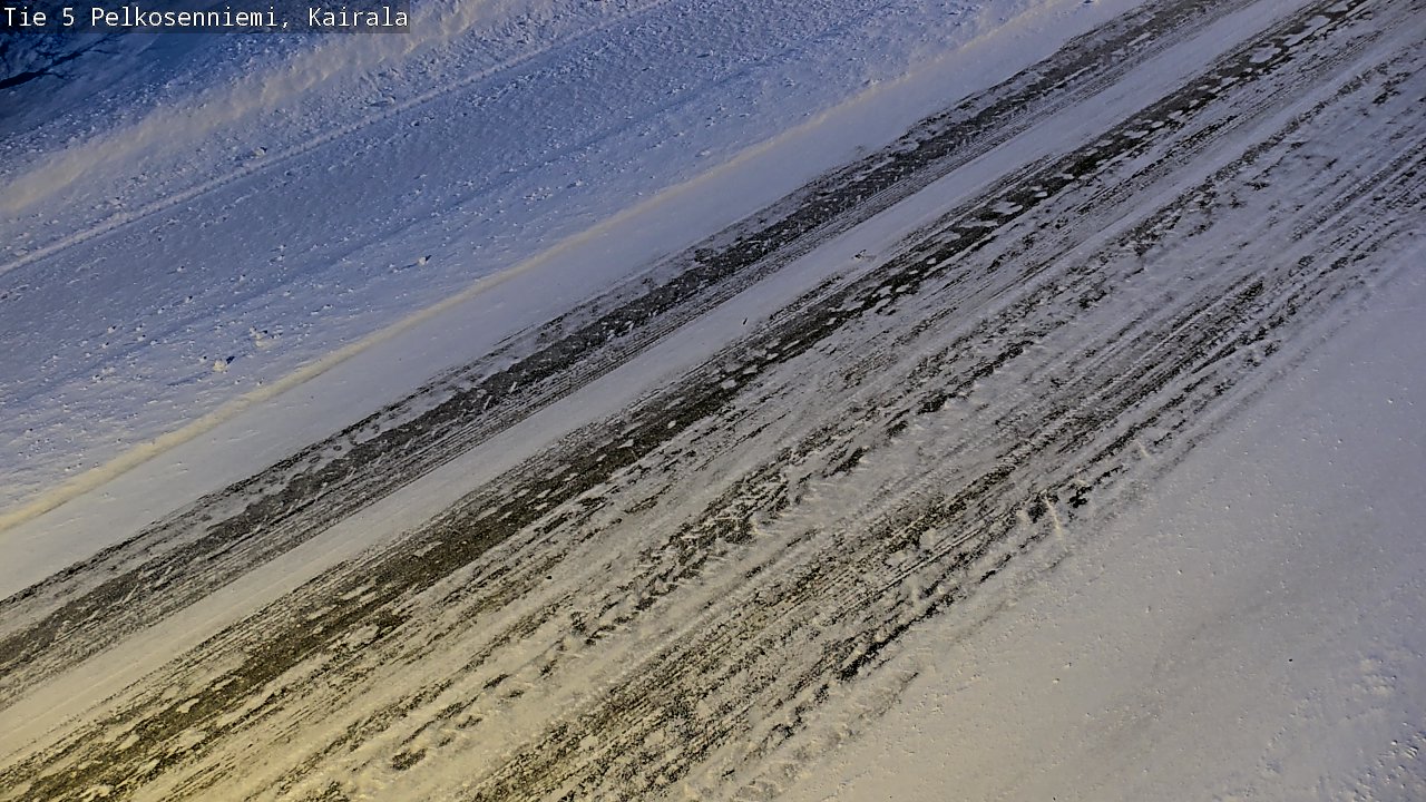 Weather Camera Image Road 5 Pelkosenniemi, Kairala, Pelkosenniemi, Lappi