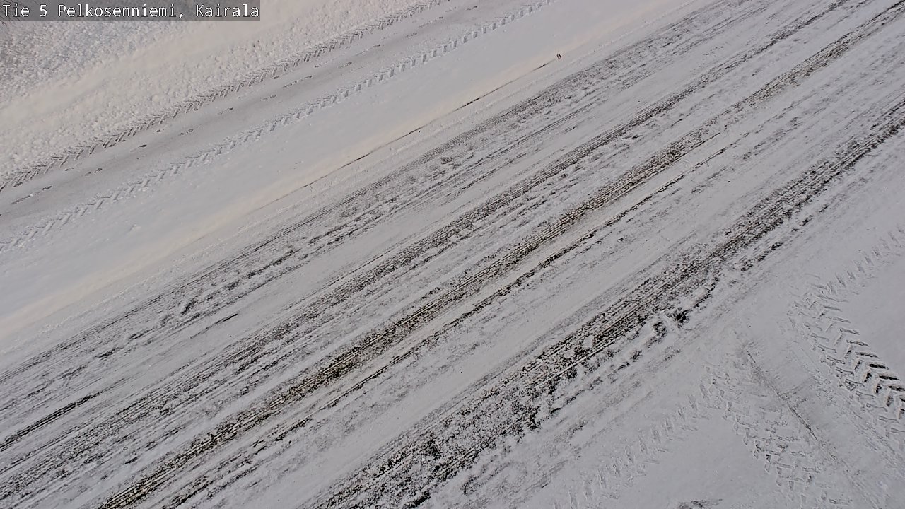 Weather Camera Image Väg 5 Pelkosenniemi, Kairala, Pelkosenniemi, Lappi