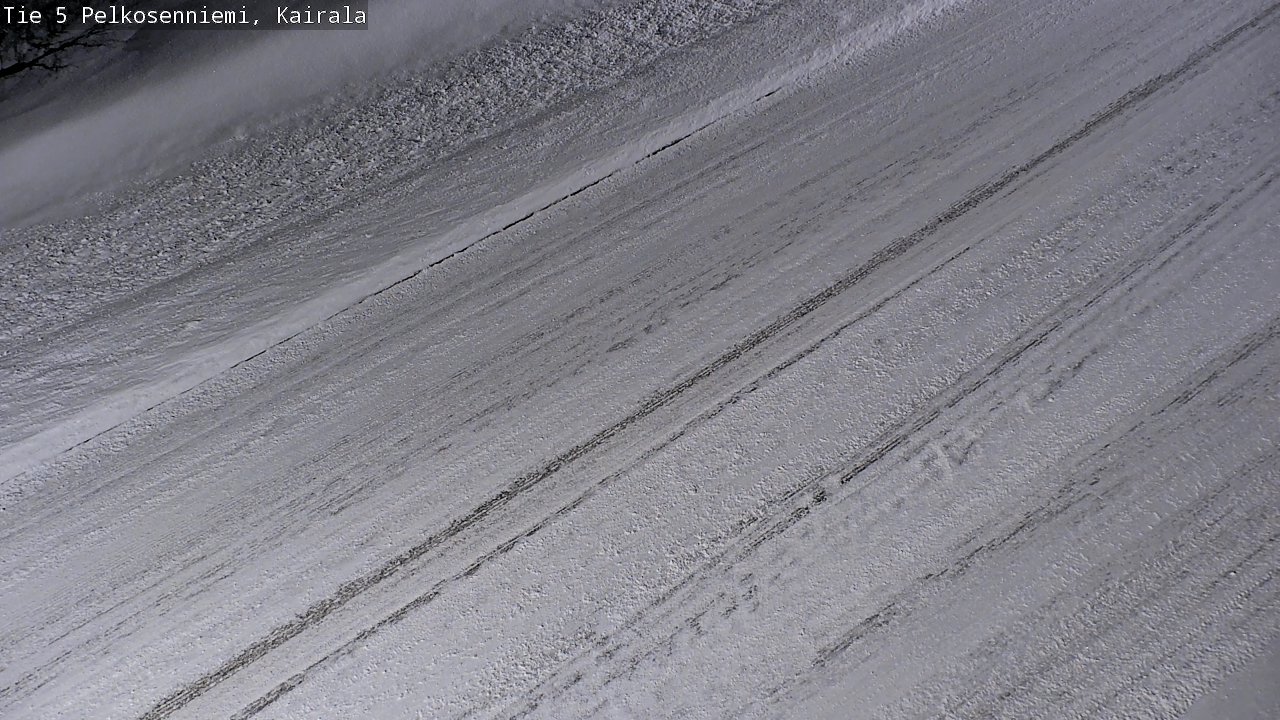 Weather Camera Image Road 5 Pelkosenniemi, Kairala, Pelkosenniemi, Lappi