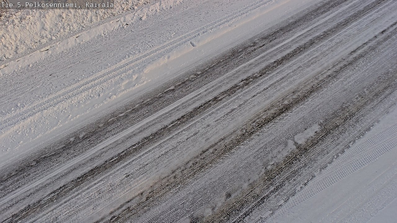 Weather Camera Image Road 5 Pelkosenniemi, Kairala, Pelkosenniemi, Lappi