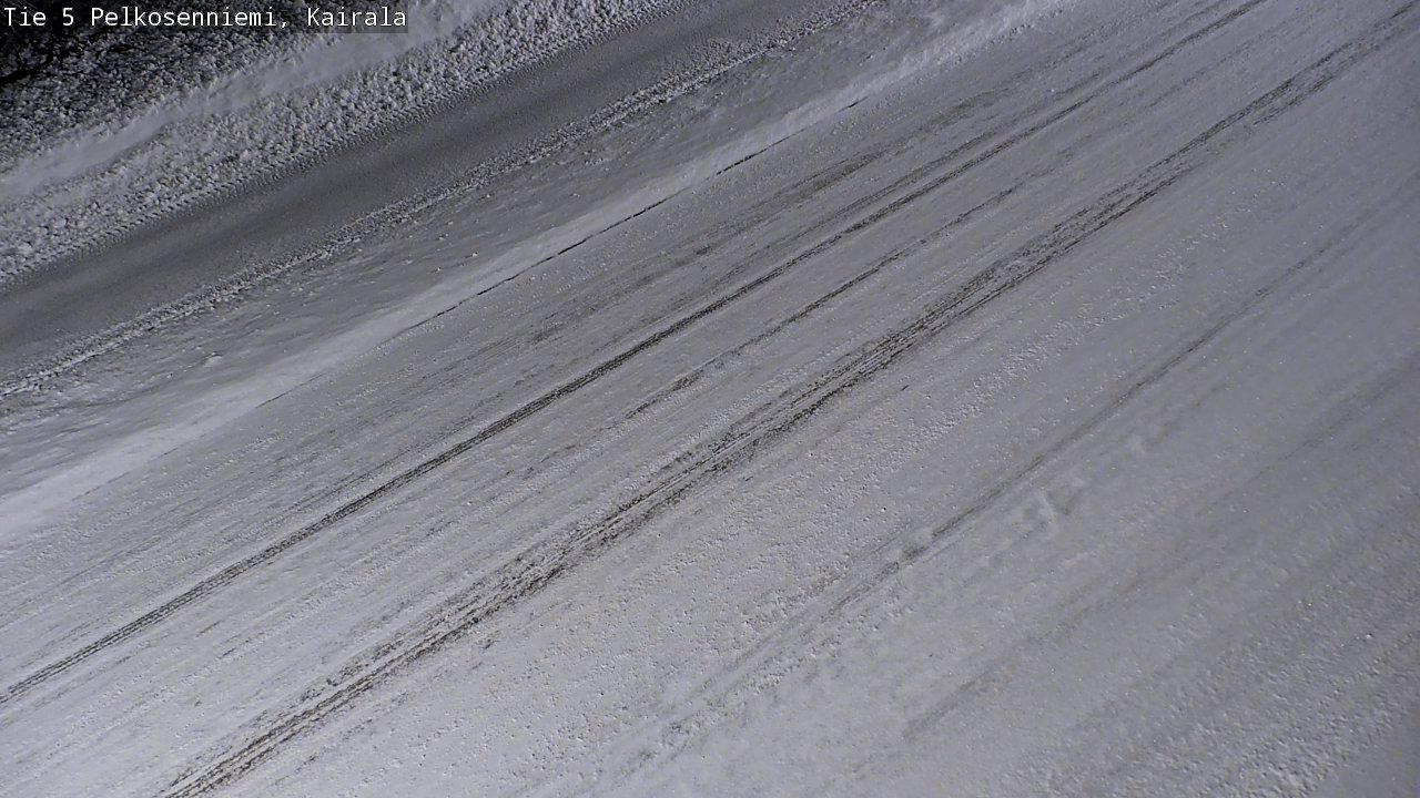 Weather Camera Image Road 5 Pelkosenniemi, Kairala, Pelkosenniemi, Lappi