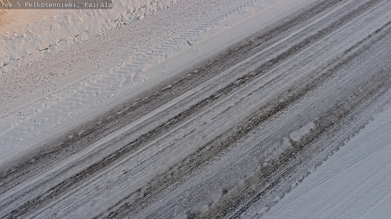Weather Camera Image Road 5 Pelkosenniemi, Kairala, Pelkosenniemi, Lappi