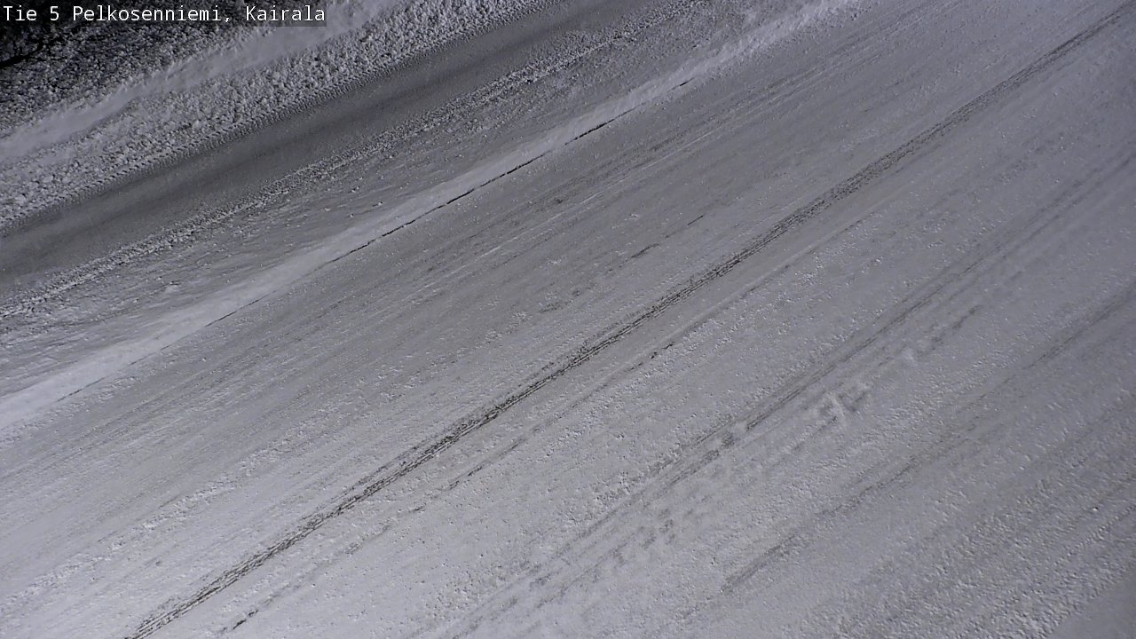 Weather Camera Image Road 5 Pelkosenniemi, Kairala, Pelkosenniemi, Lappi