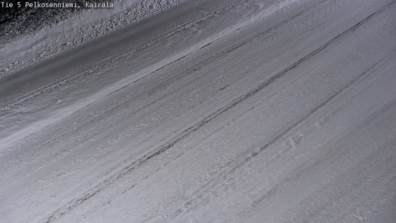 Weather Camera Image Road 5 Pelkosenniemi, Kairala, Pelkosenniemi, Lappi