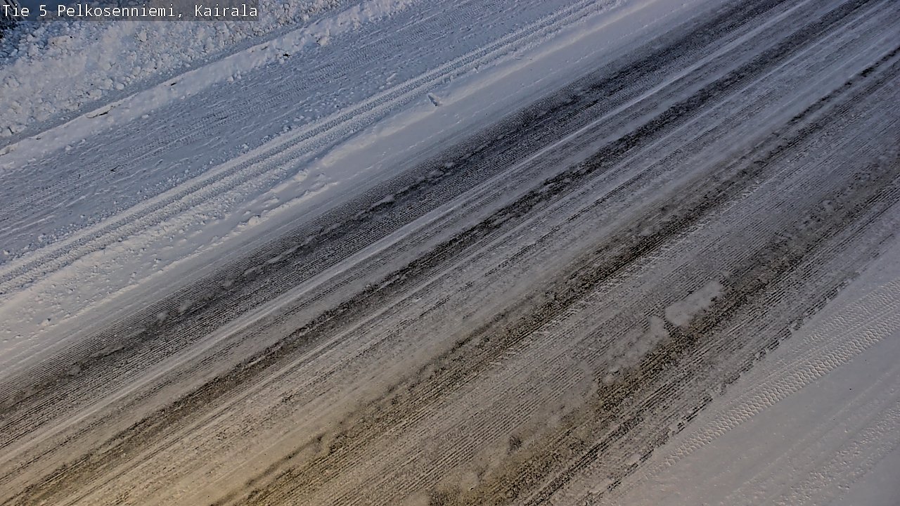 Weather Camera Image Road 5 Pelkosenniemi, Kairala, Pelkosenniemi, Lappi