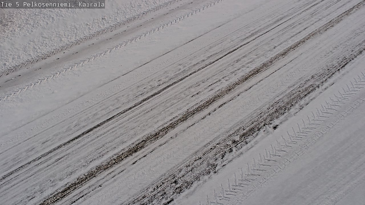Weather Camera Image Road 5 Pelkosenniemi, Kairala, Pelkosenniemi, Lappi