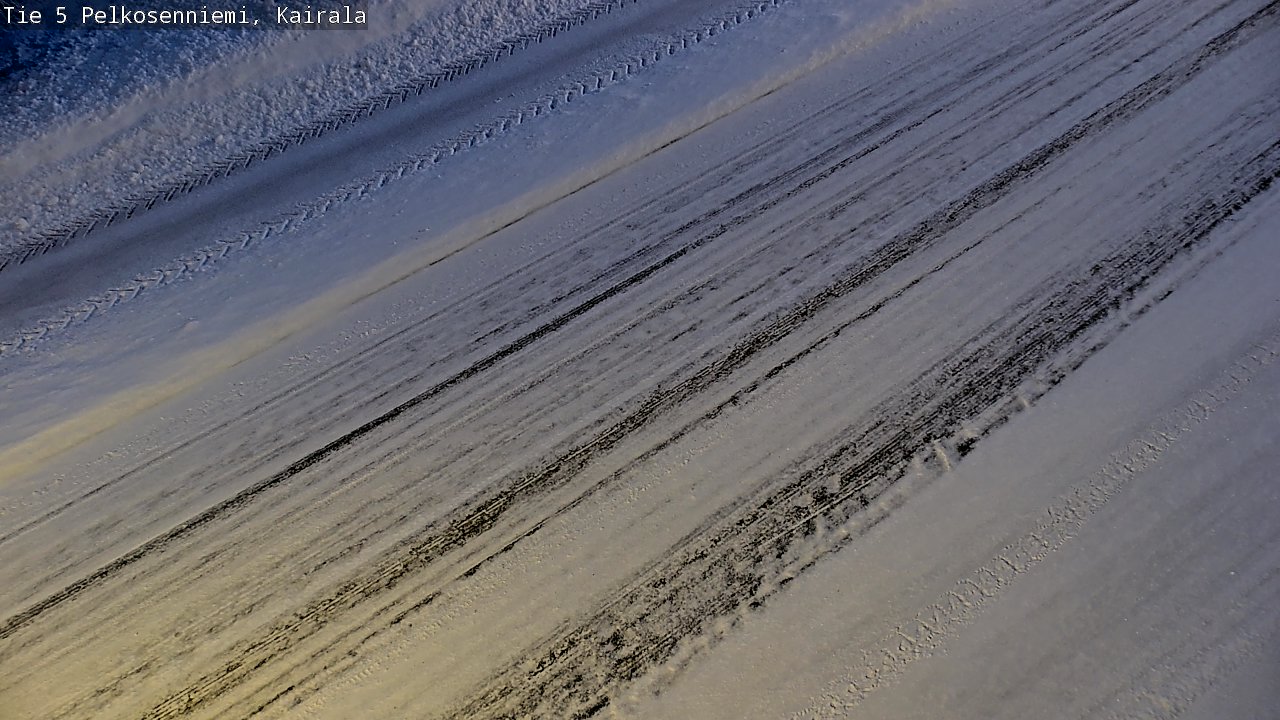 Weather Camera Image Road 5 Pelkosenniemi, Kairala, Pelkosenniemi, Lappi