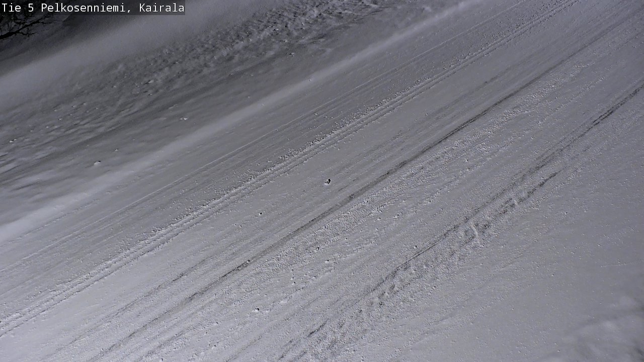 Weather Camera Image Road 5 Pelkosenniemi, Kairala, Pelkosenniemi, Lappi