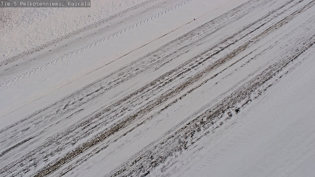 Weather Camera Image Road 5 Pelkosenniemi, Kairala, Pelkosenniemi, Lappi
