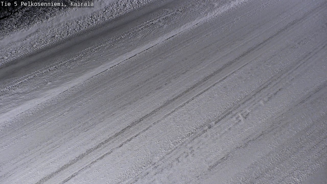 Weather Camera Image Road 5 Pelkosenniemi, Kairala, Pelkosenniemi, Lappi