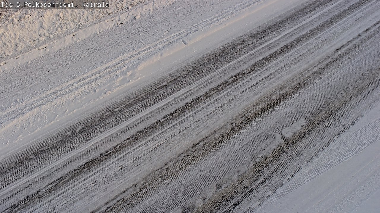 Weather Camera Image Road 5 Pelkosenniemi, Kairala, Pelkosenniemi, Lappi