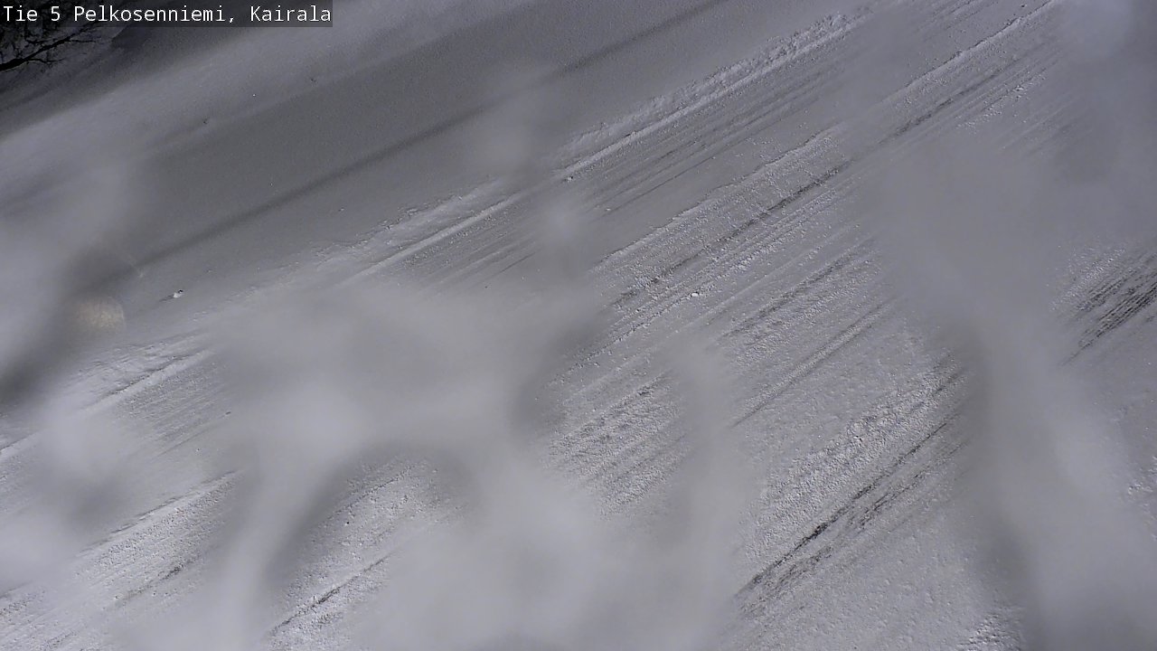 Weather Camera Image Road 5 Pelkosenniemi, Kairala, Pelkosenniemi, Lappi