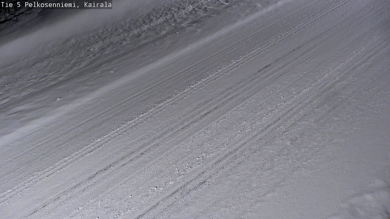 Weather Camera Image Road 5 Pelkosenniemi, Kairala, Pelkosenniemi, Lappi