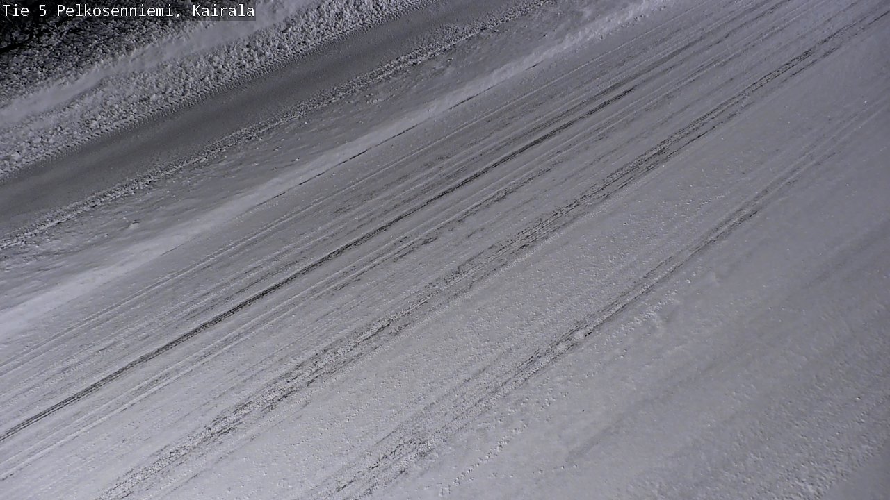 Weather Camera Image Road 5 Pelkosenniemi, Kairala, Pelkosenniemi, Lappi