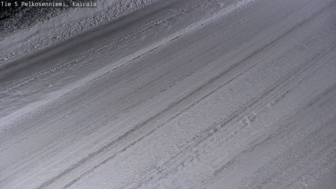 Weather Camera Image Road 5 Pelkosenniemi, Kairala, Pelkosenniemi, Lappi