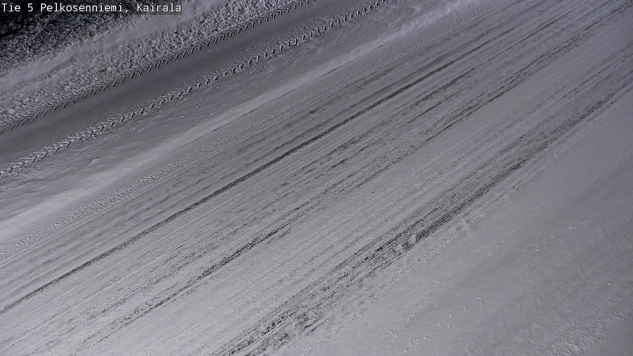 Weather Camera Image Road 5 Pelkosenniemi, Kairala, Pelkosenniemi, Lappi