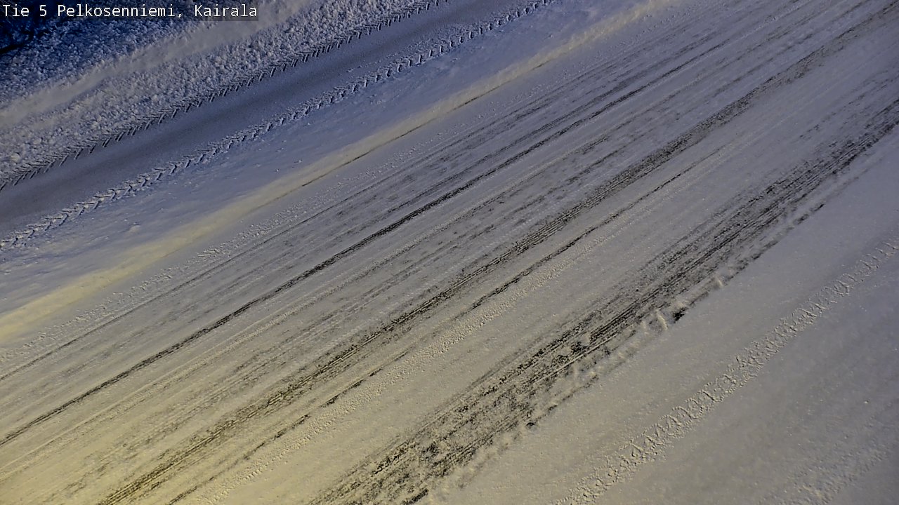 Weather Camera Image Road 5 Pelkosenniemi, Kairala, Pelkosenniemi, Lappi