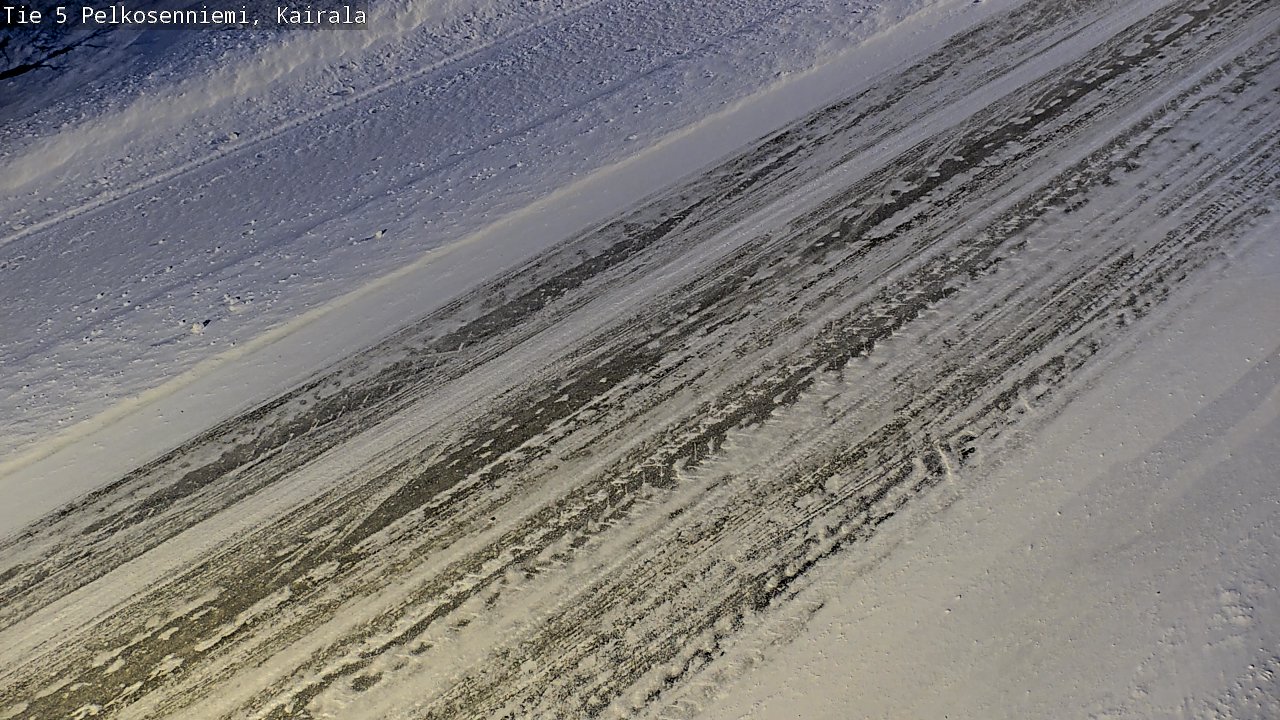 Weather Camera Image Road 5 Pelkosenniemi, Kairala, Pelkosenniemi, Lappi