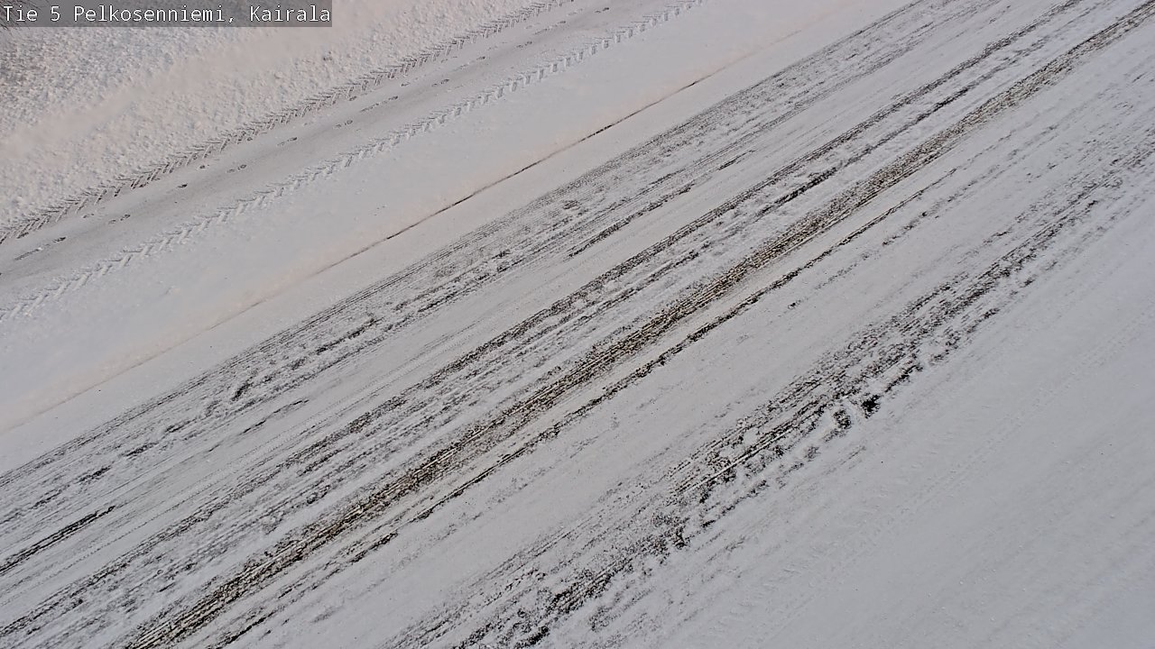 Weather Camera Image Road 5 Pelkosenniemi, Kairala, Pelkosenniemi, Lappi