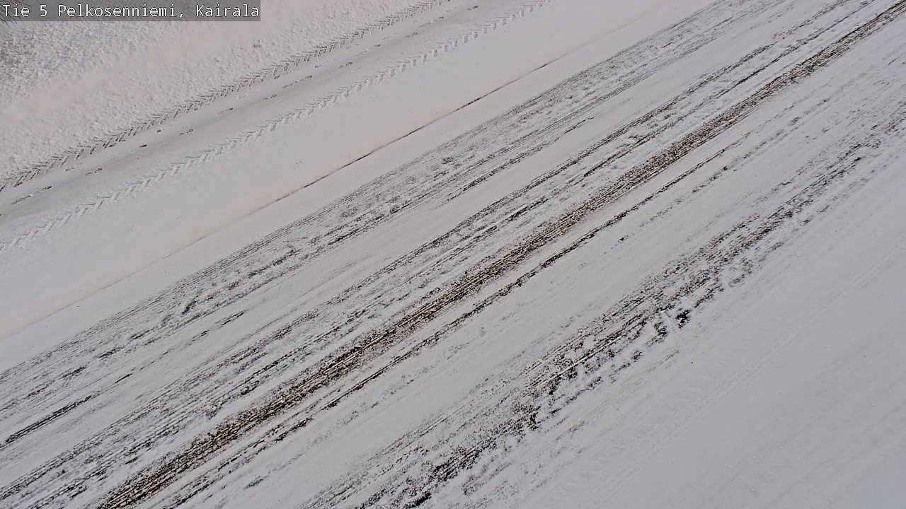 Weather Camera Image Road 5 Pelkosenniemi, Kairala, Pelkosenniemi, Lappi