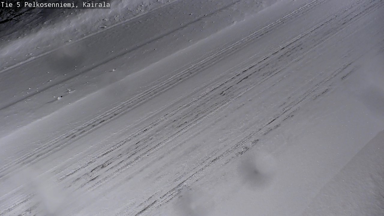 Weather Camera Image Road 5 Pelkosenniemi, Kairala, Pelkosenniemi, Lappi