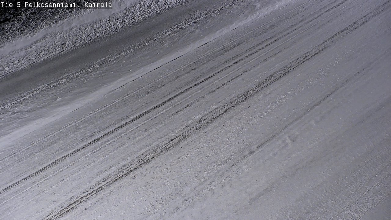 Weather Camera Image Road 5 Pelkosenniemi, Kairala, Pelkosenniemi, Lappi