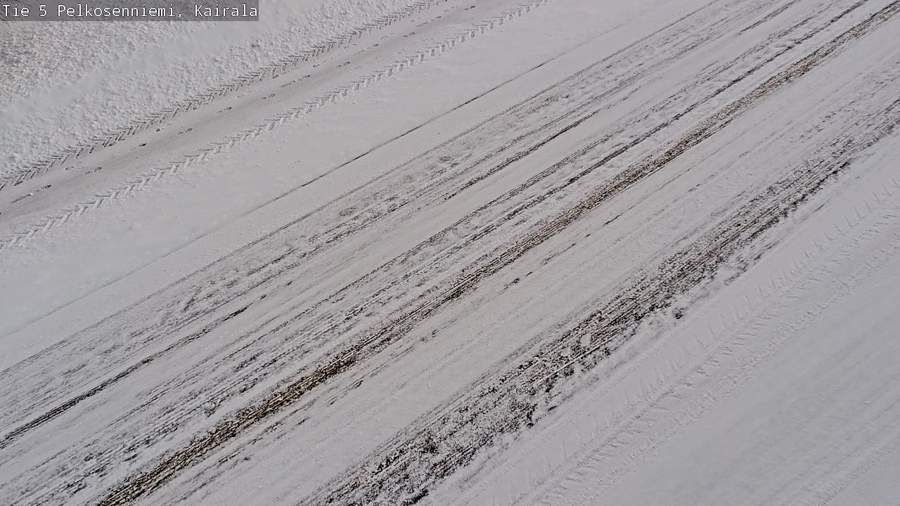 Weather Camera Image Road 5 Pelkosenniemi, Kairala, Pelkosenniemi, Lappi