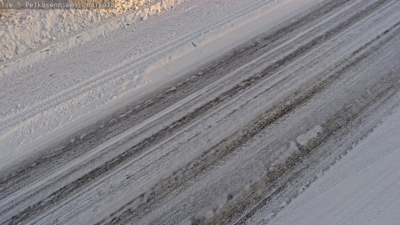 Weather Camera Image Road 5 Pelkosenniemi, Kairala, Pelkosenniemi, Lappi