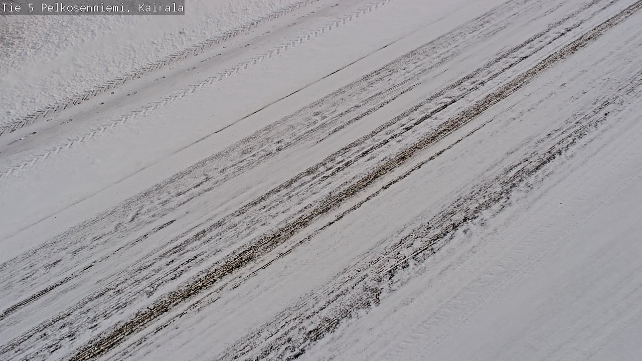 Weather Camera Image Road 5 Pelkosenniemi, Kairala, Pelkosenniemi, Lappi