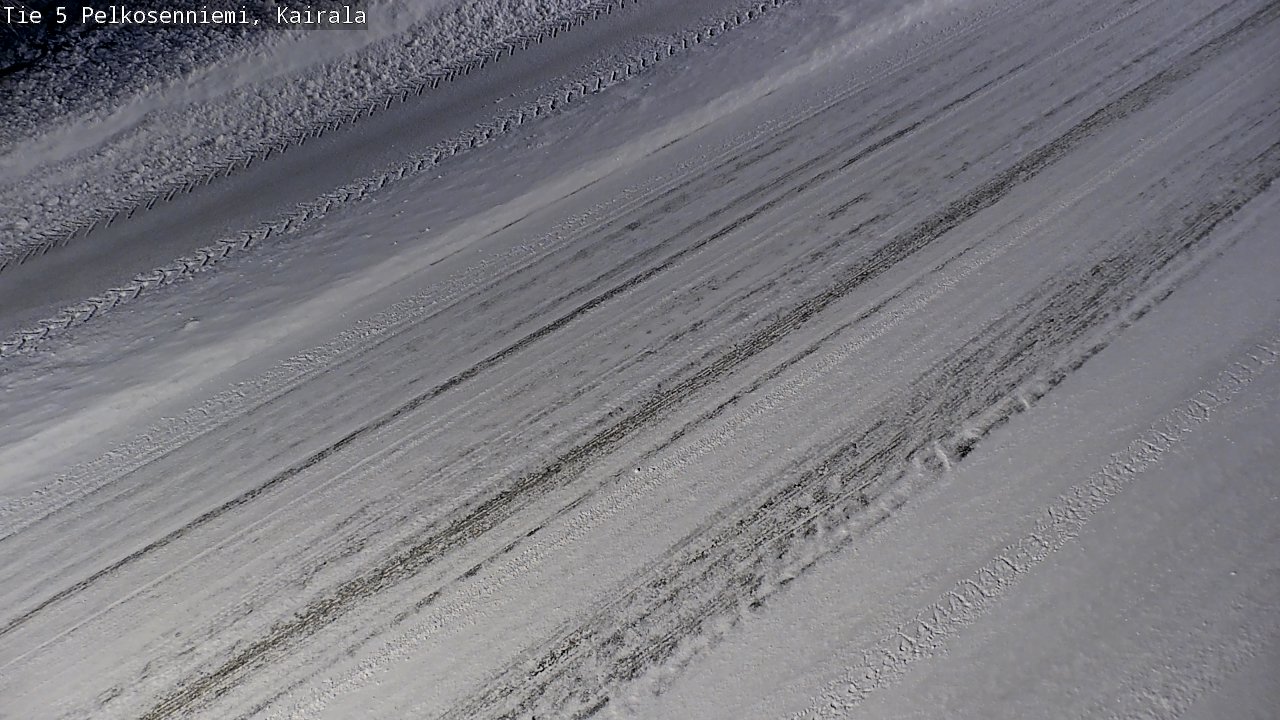 Weather Camera Image Road 5 Pelkosenniemi, Kairala, Pelkosenniemi, Lappi
