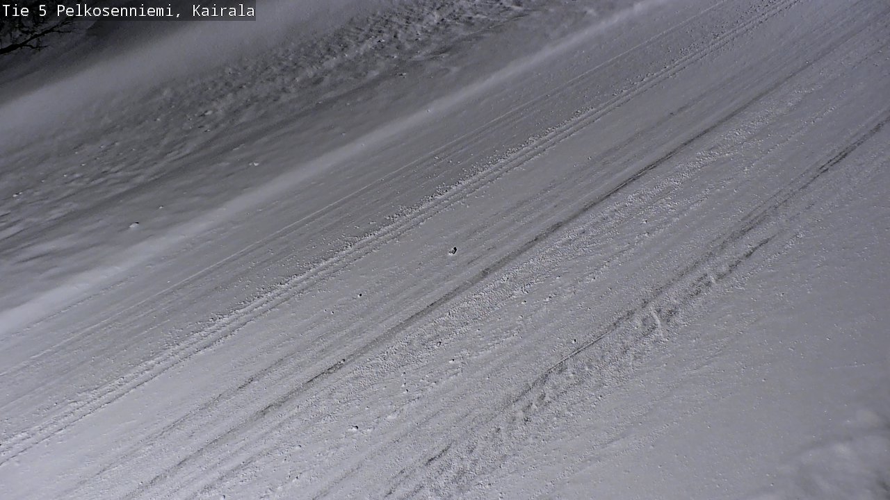 Weather Camera Image Road 5 Pelkosenniemi, Kairala, Pelkosenniemi, Lappi