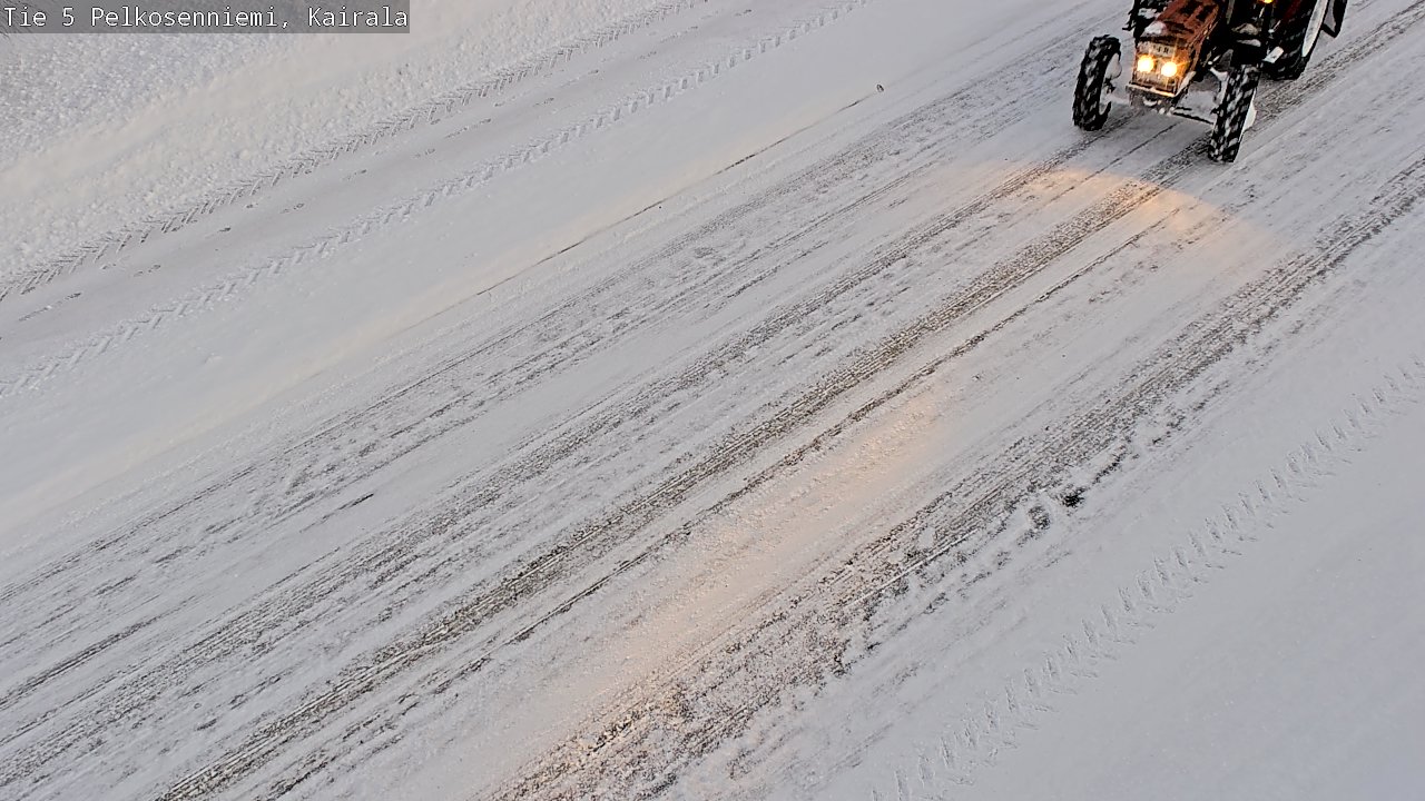 Weather Camera Image Väg 5 Pelkosenniemi, Kairala, Pelkosenniemi, Lappi