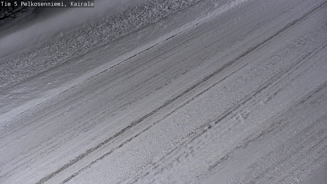 Weather Camera Image Road 5 Pelkosenniemi, Kairala, Pelkosenniemi, Lappi