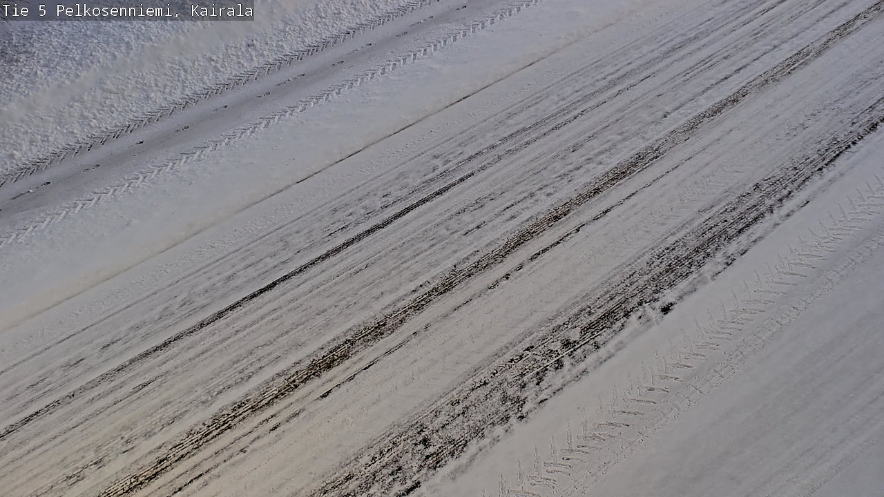 Weather Camera Image Road 5 Pelkosenniemi, Kairala, Pelkosenniemi, Lappi