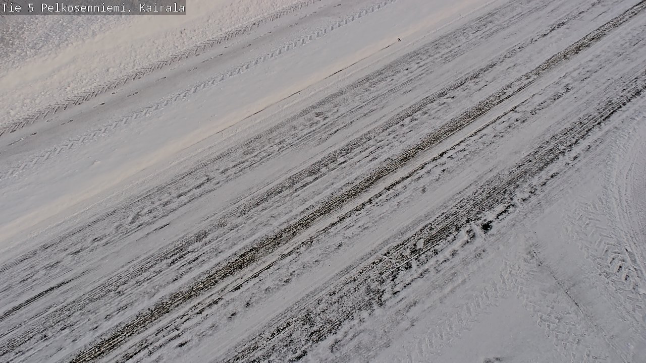Weather Camera Image Väg 5 Pelkosenniemi, Kairala, Pelkosenniemi, Lappi