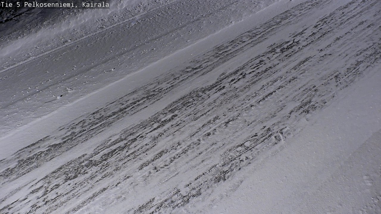 Weather Camera Image Road 5 Pelkosenniemi, Kairala, Pelkosenniemi, Lappi