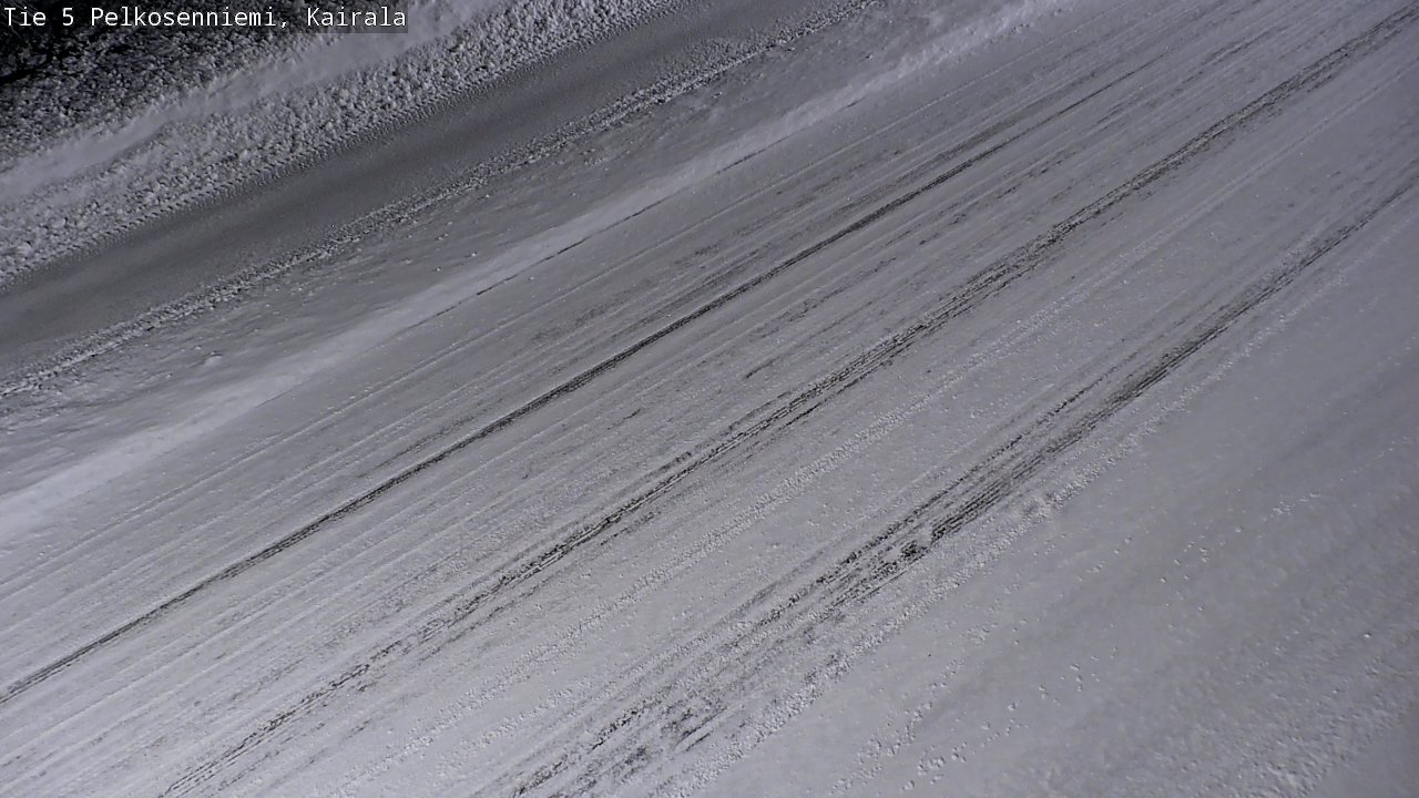 Weather Camera Image Road 5 Pelkosenniemi, Kairala, Pelkosenniemi, Lappi