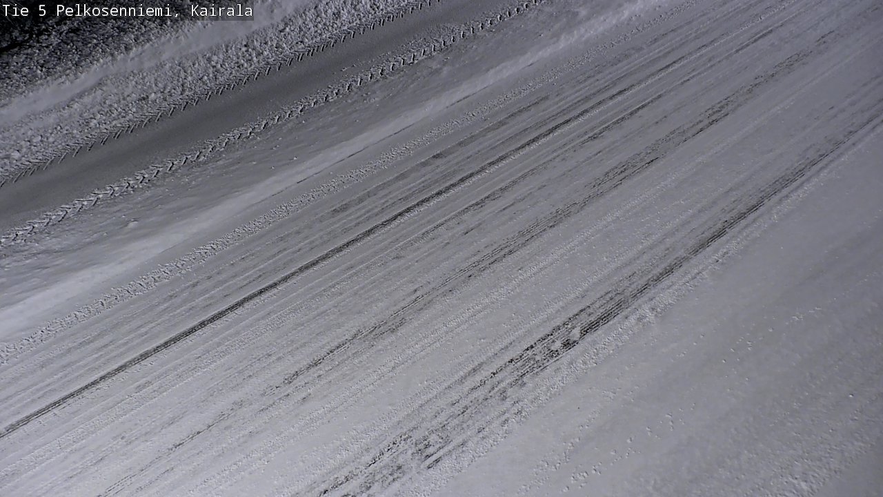 Weather Camera Image Road 5 Pelkosenniemi, Kairala, Pelkosenniemi, Lappi