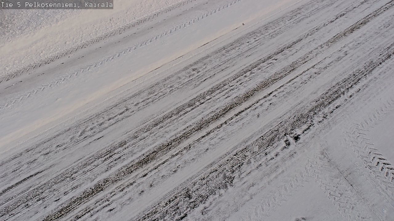 Weather Camera Image Väg 5 Pelkosenniemi, Kairala, Pelkosenniemi, Lappi