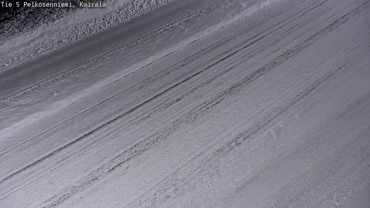 Weather Camera Image Road 5 Pelkosenniemi, Kairala, Pelkosenniemi, Lappi
