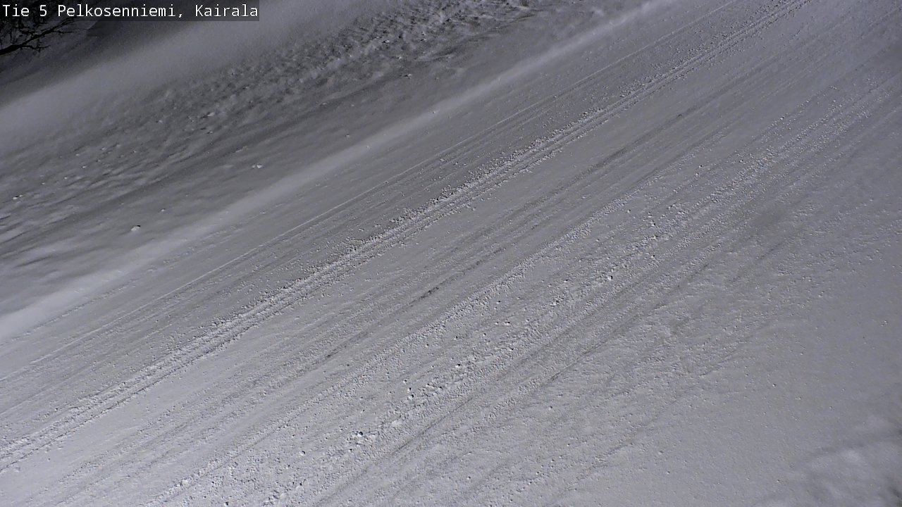 Weather Camera Image Road 5 Pelkosenniemi, Kairala, Pelkosenniemi, Lappi