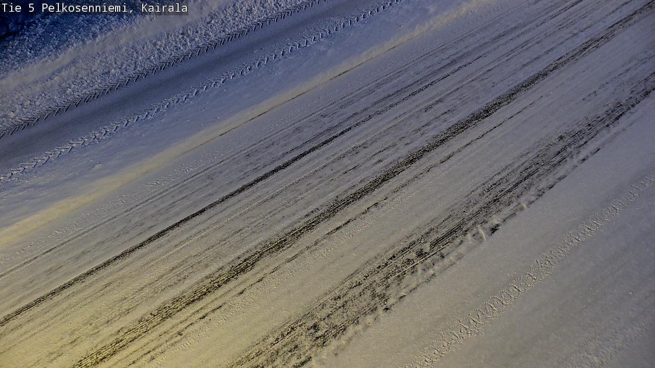 Weather Camera Image Road 5 Pelkosenniemi, Kairala, Pelkosenniemi, Lappi