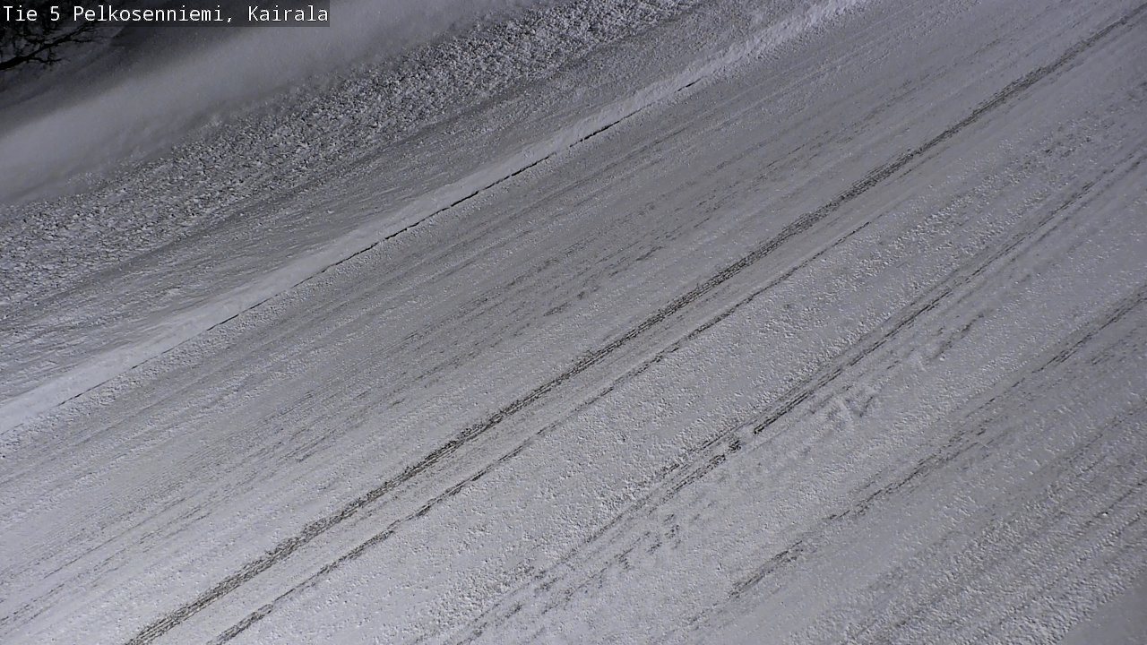 Weather Camera Image Road 5 Pelkosenniemi, Kairala, Pelkosenniemi, Lappi
