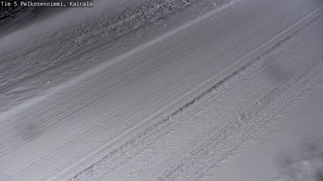 Weather Camera Image Road 5 Pelkosenniemi, Kairala, Pelkosenniemi, Lappi