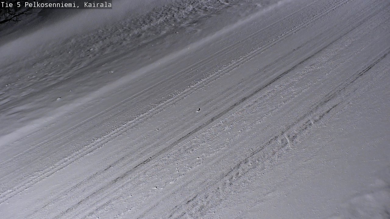 Weather Camera Image Road 5 Pelkosenniemi, Kairala, Pelkosenniemi, Lappi